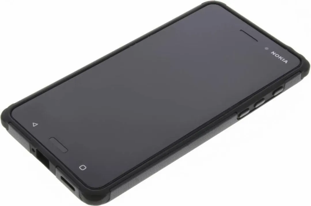 Nokia 6 Rugged Impact Hoes - Zwart - N600403101