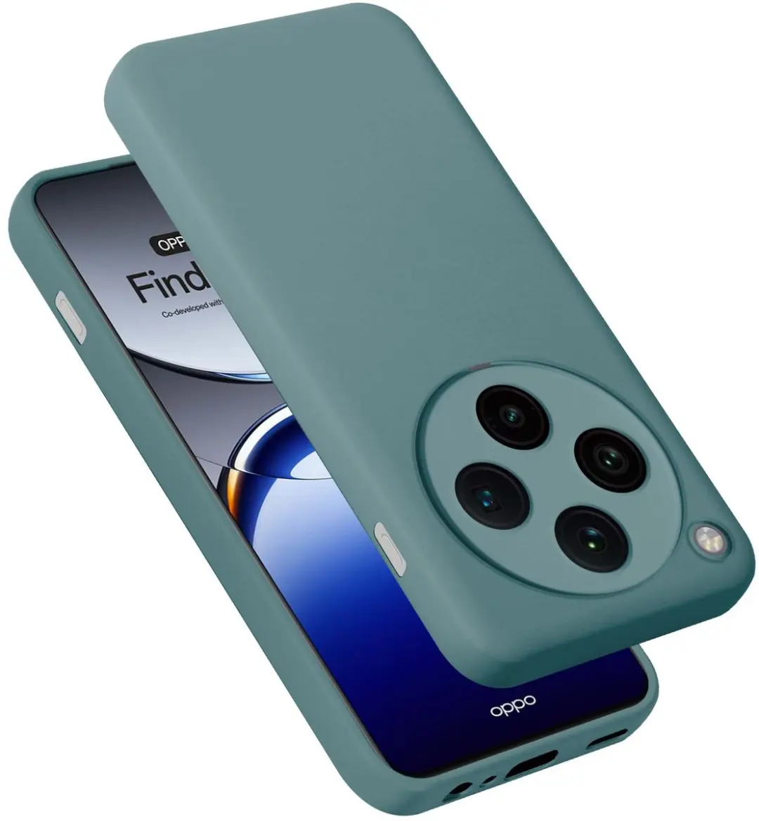 Cadorabo Hoesje geschikt voor Oppo Find X8 Pro in LIQUID GROEN