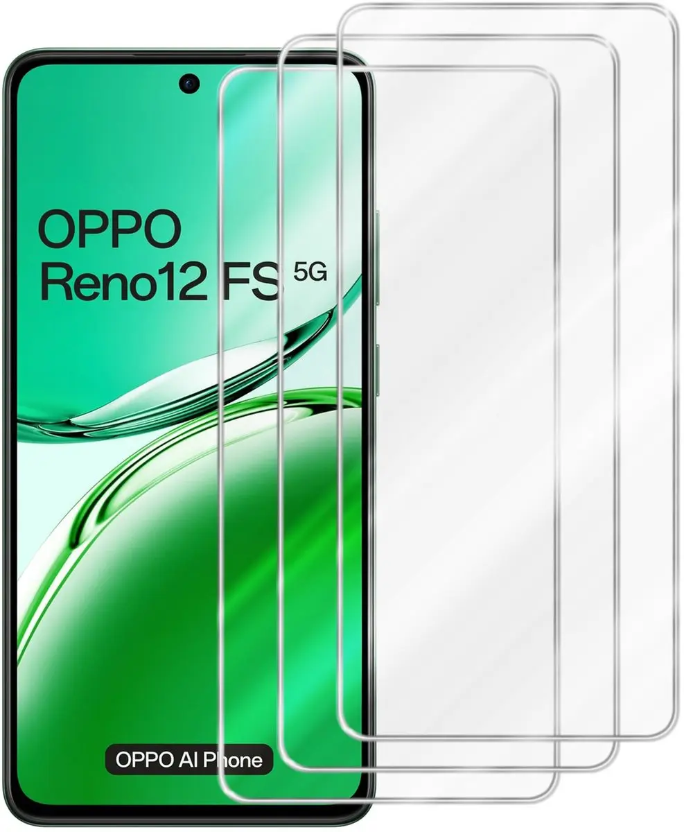 Cadorabo 3x Screenprotector geschikt voor Oppo Reno 12 FS