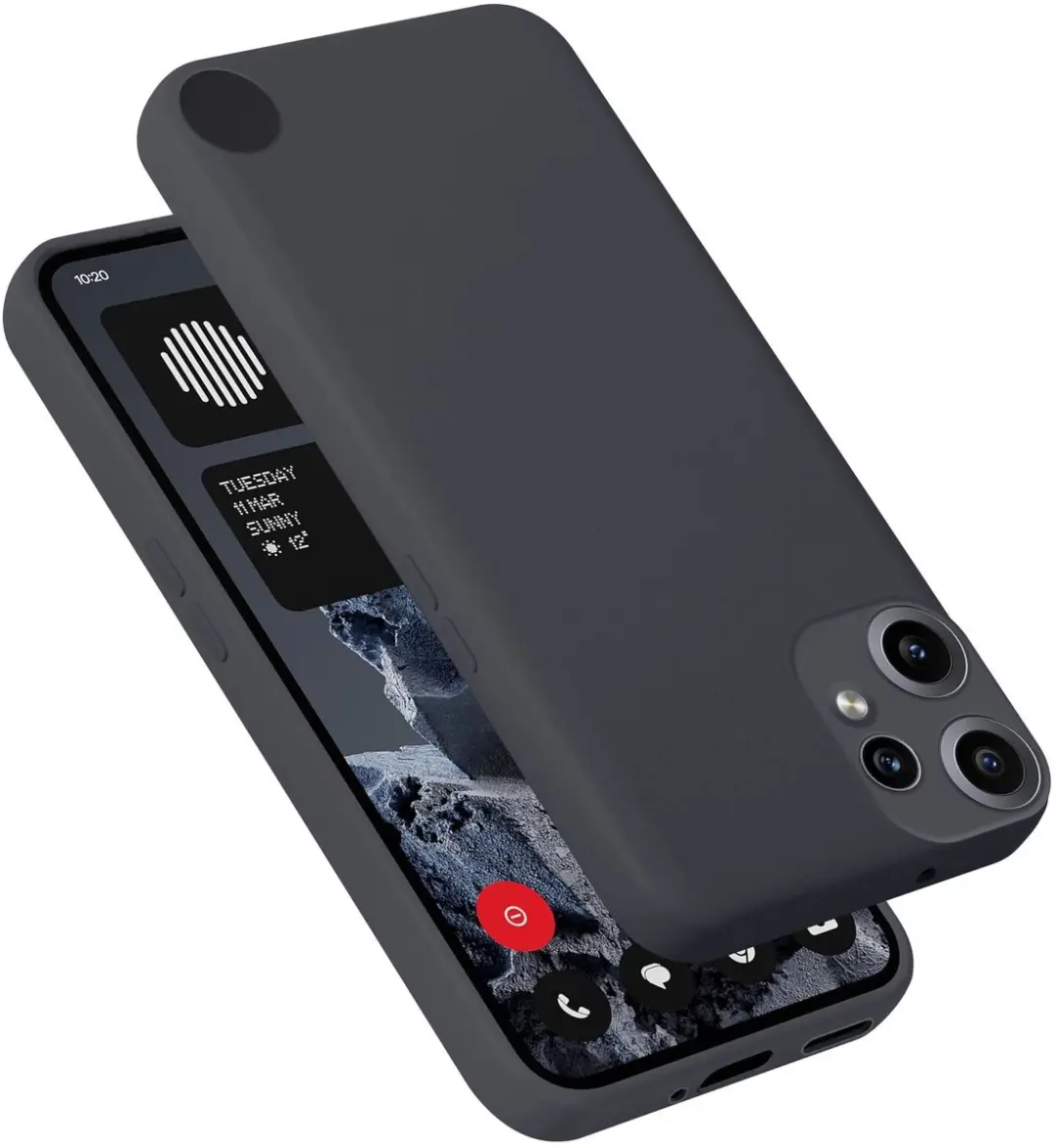 Cadorabo Hoesje geschikt voor Nothing Phone 2 Pro Case in Liquid Zwart Beschermh