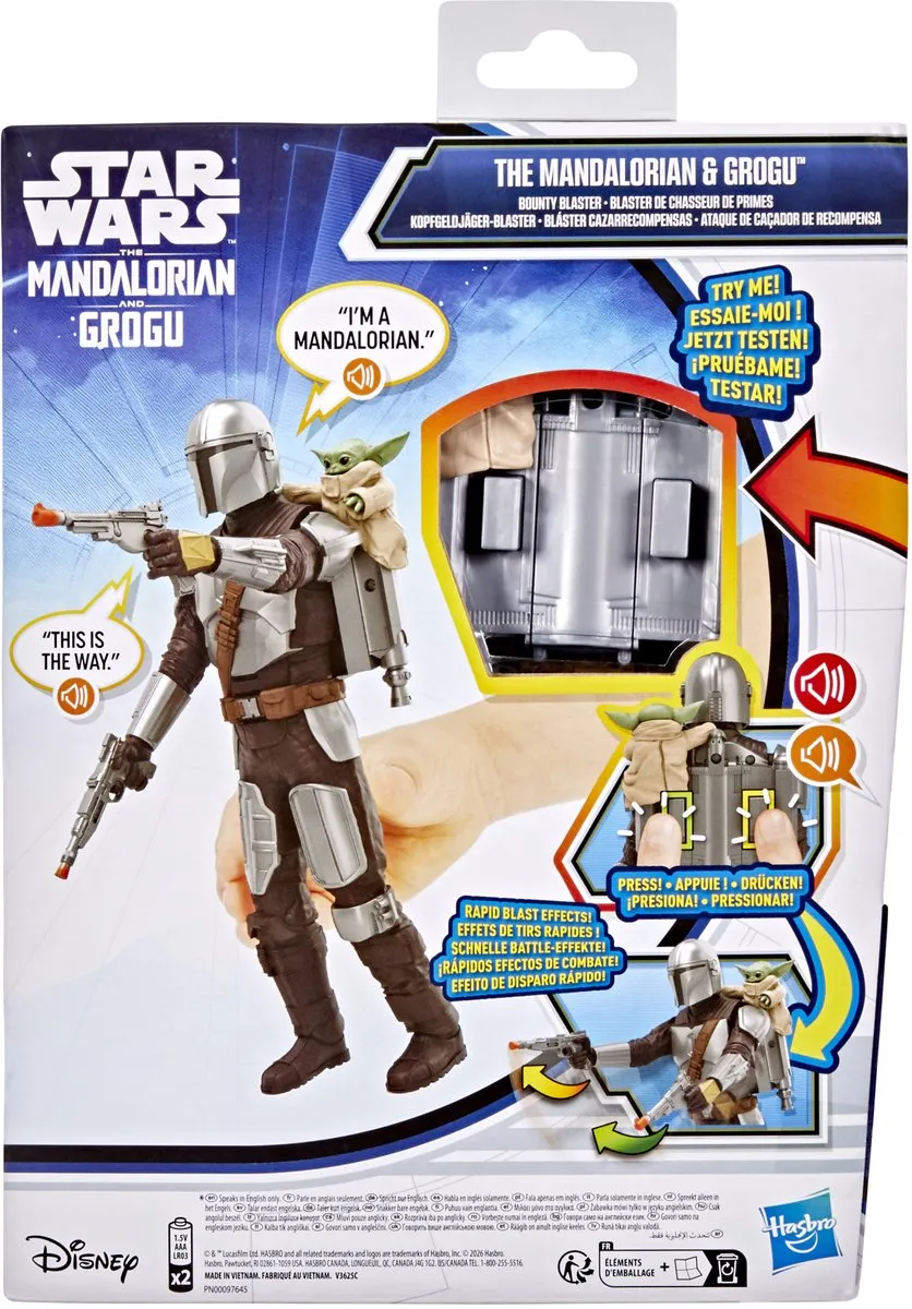 Star Wars The Mandalorian & Grogu Bounty Blaster Actiefiguur 28cm - afbeelding 6 van 6