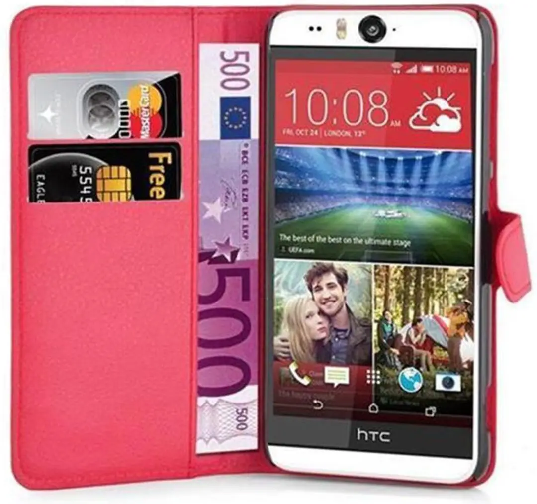 Cadorabo Hoesje geschikt voor HTC Desire EYE in KARMIJN ROOD