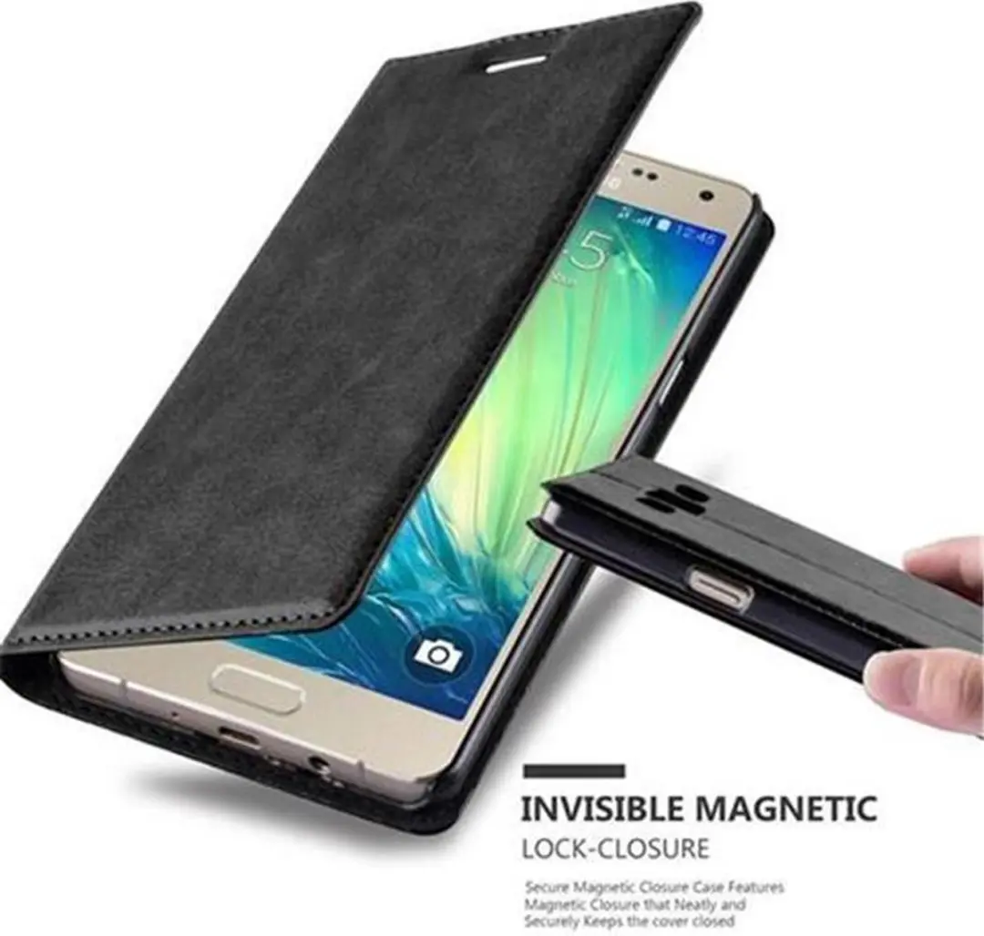Cadorabo Hoesje geschikt voor Samsung Galaxy A5 2015 in ZWARTE NACHT