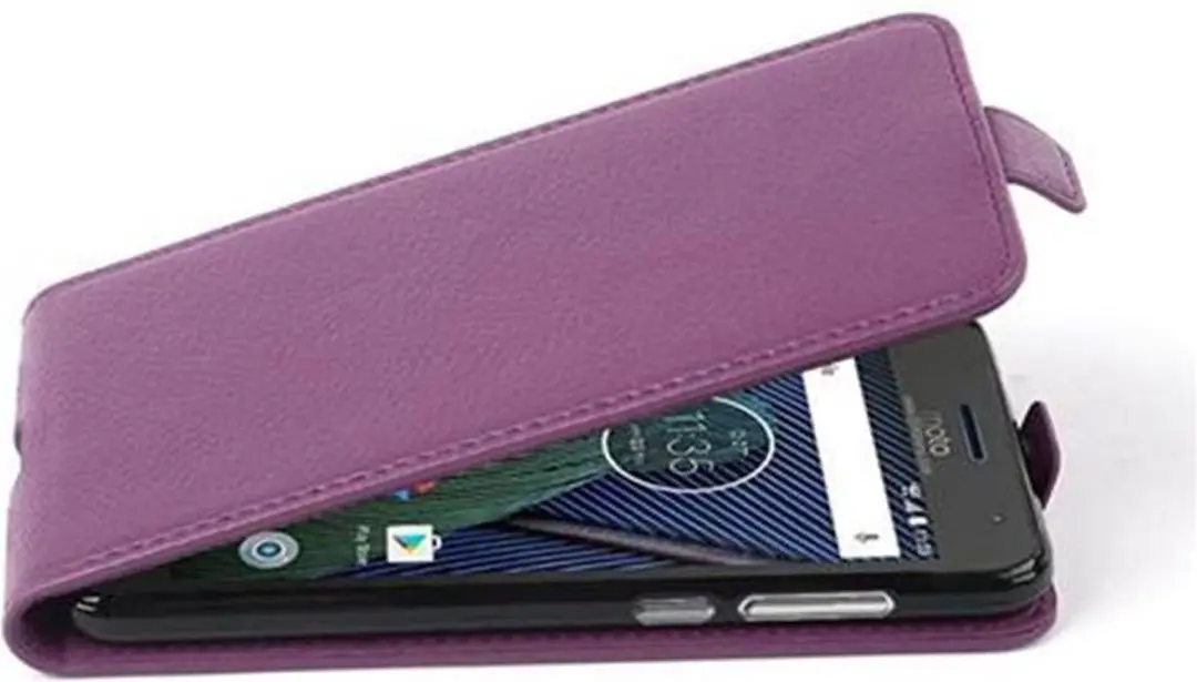 Cadorabo Hoesje geschikt voor Motorola MOTO G5 PLUS in BORDEAUX PAARS
