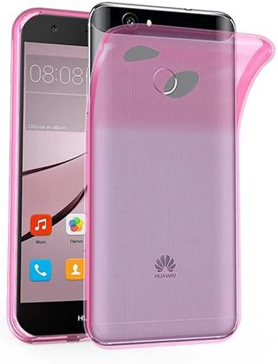 Cadorabo Hoesje geschikt voor Huawei NOVA in TRANSPARANT ROZE