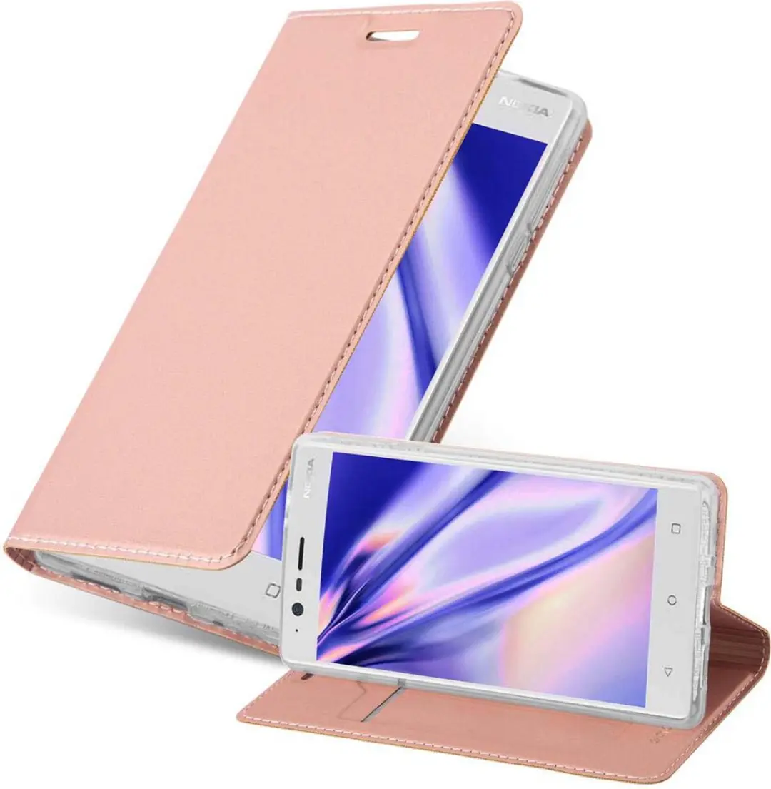Cadorabo Hoesje geschikt voor Nokia 3 2017 in CLASSY ROSE GOUD