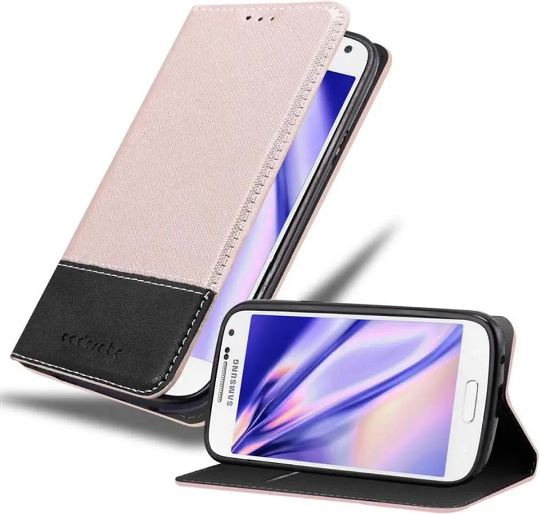 Cadorabo Hoesje geschikt voor Samsung Galaxy S4 MINI in ROSE GOUD ZWART