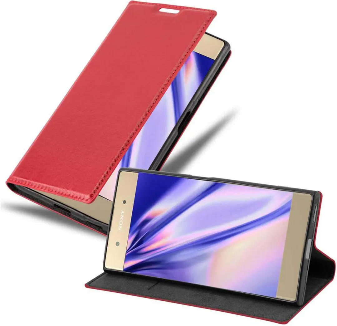 Cadorabo Hoesje geschikt voor Sony Xperia XA1 PLUS in APPEL ROOD