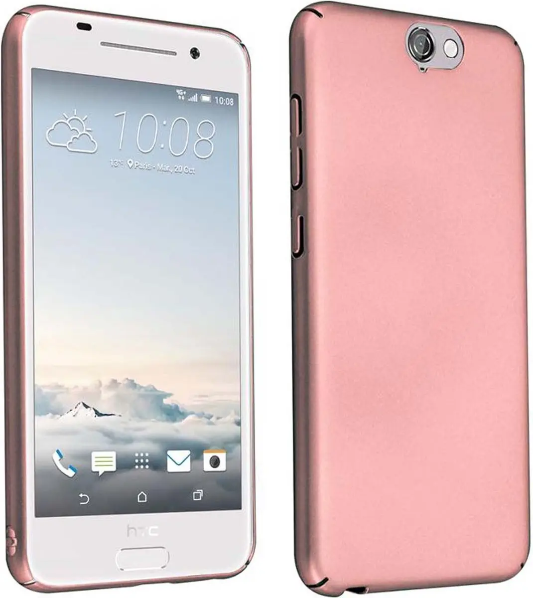 Cadorabo Hoesje geschikt voor HTC ONE A9 in METAAL ROSE GOUD