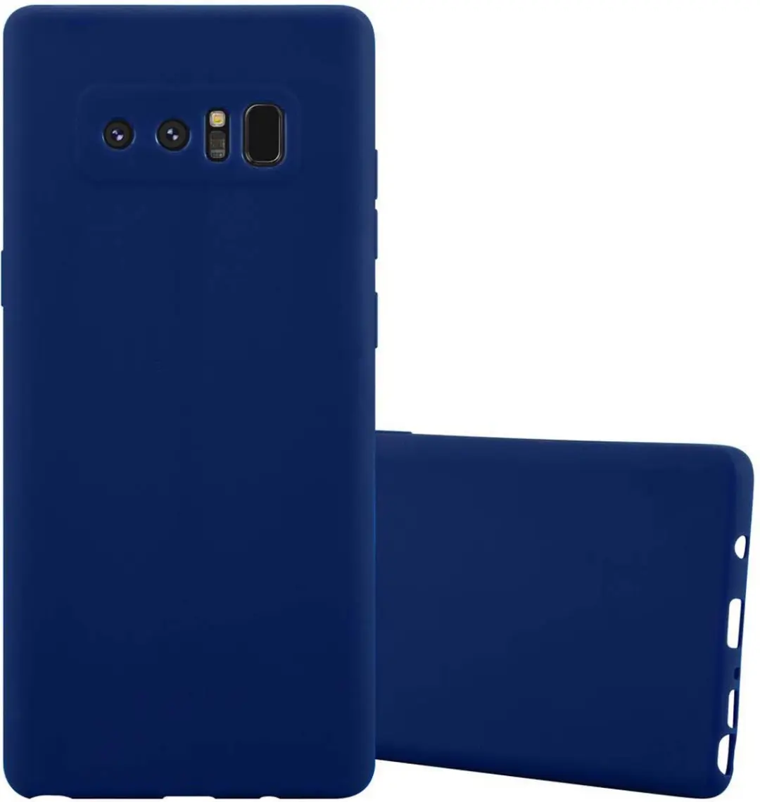 Cadorabo Hoesje geschikt voor Samsung Galaxy NOTE 8 in CANDY DONKER BLAUW