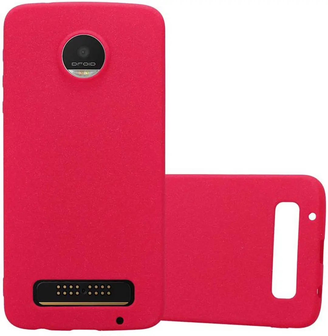 Cadorabo Hoesje geschikt voor Motorola MOTO Z PLAY in FROST ROOD