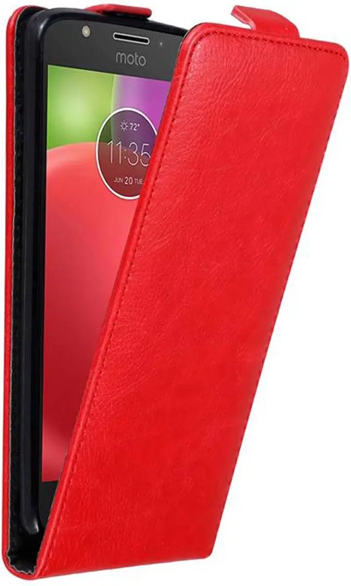 Cadorabo Hoesje geschikt voor Motorola MOTO E4 in APPEL ROOD