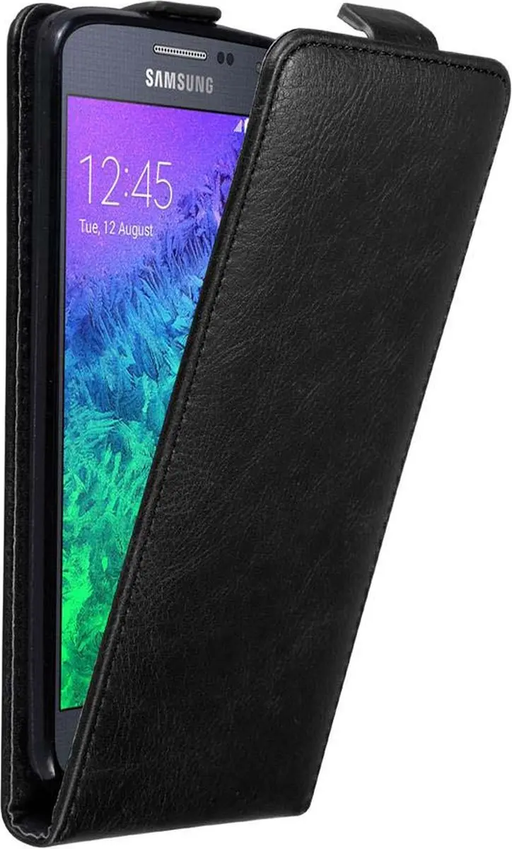 Cadorabo Hoesje geschikt voor Samsung Galaxy ALPHA in ZWARTE NACHT
