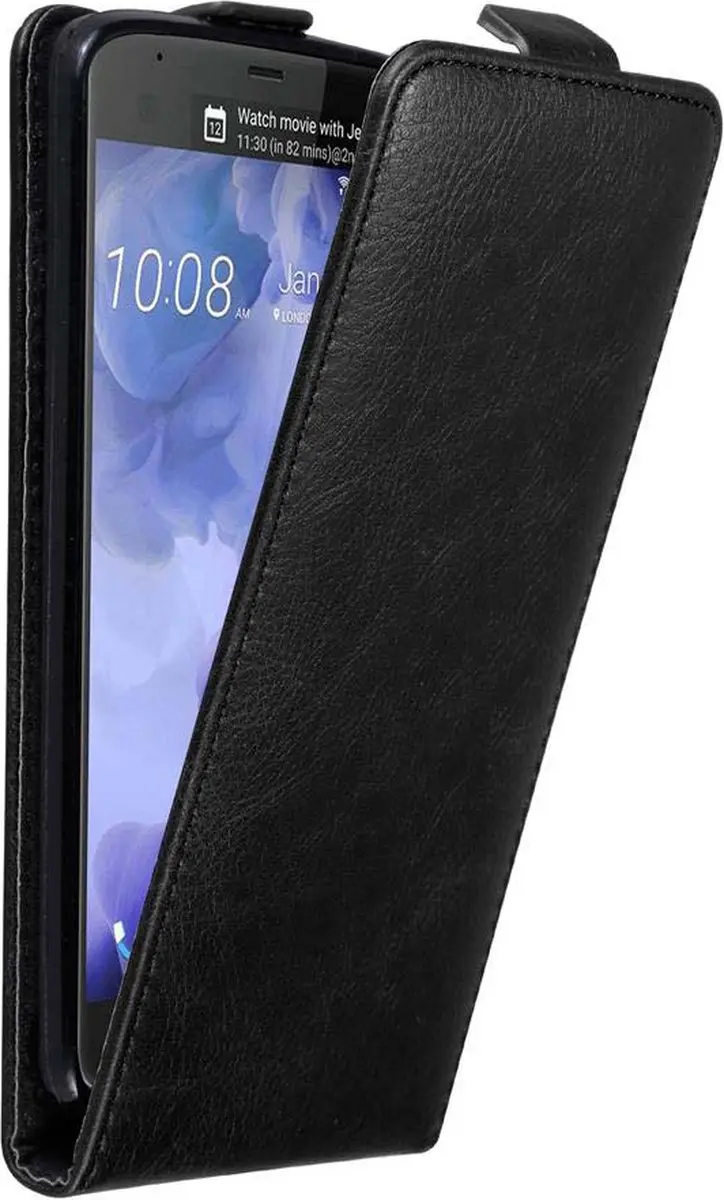 Cadorabo Hoesje geschikt voor HTC U ULTRA in ZWARTE NACHT
