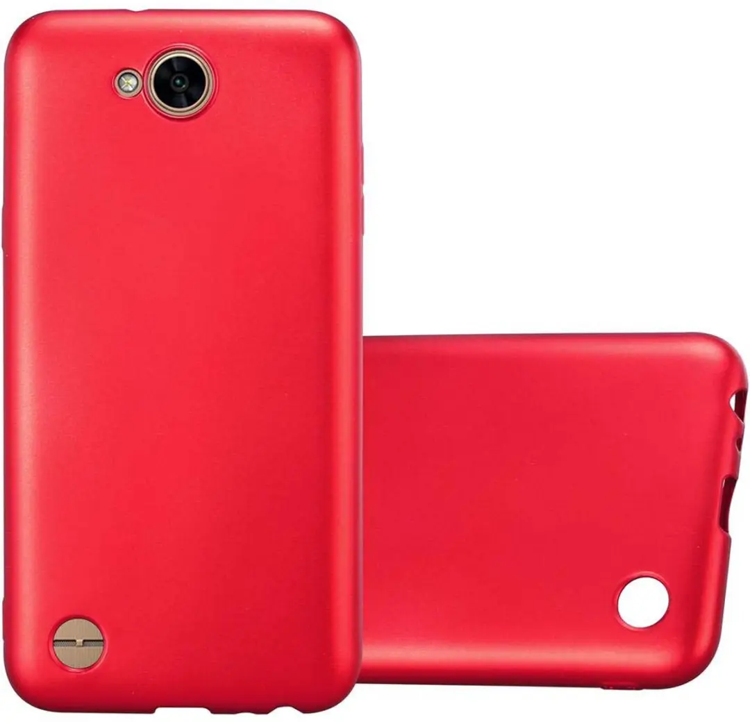 Cadorabo Hoesje geschikt voor LG X POWER 2 in METALLIC ROOD