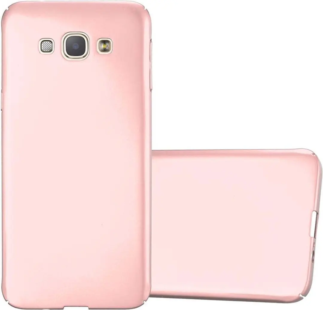 Cadorabo Hoesje geschikt voor Samsung Galaxy A8 2015 in METAAL ROSE GOUD