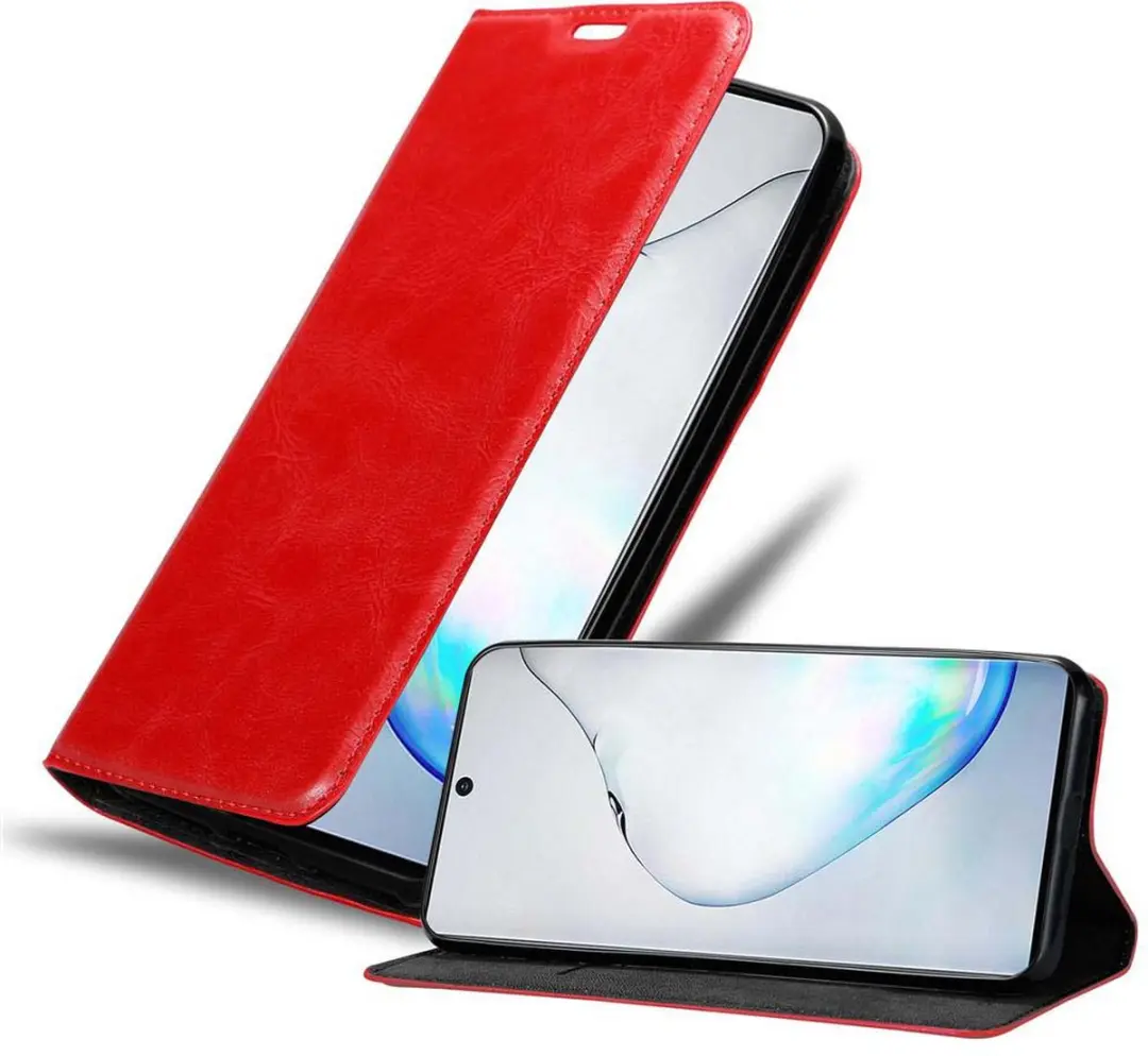 Cadorabo Hoesje geschikt voor Samsung Galaxy NOTE 10 in APPEL ROOD