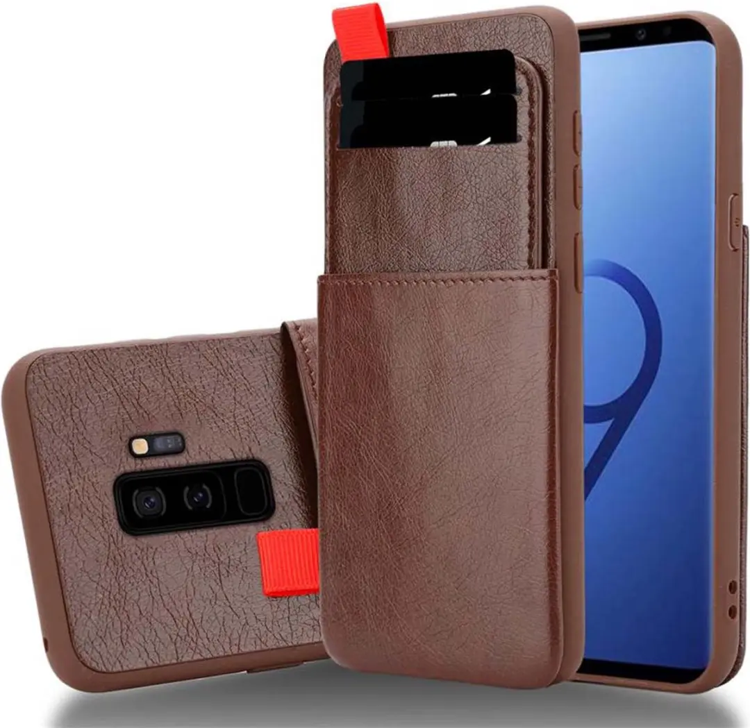 Cadorabo Hoesje geschikt voor Samsung Galaxy S9 PLUS in EIKEN BRUIN