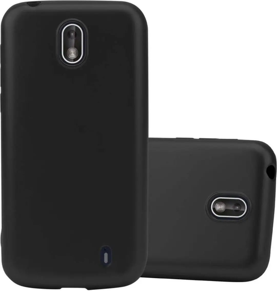 Cadorabo Hoesje geschikt voor Nokia 1 2018 in METALLIC ZWART