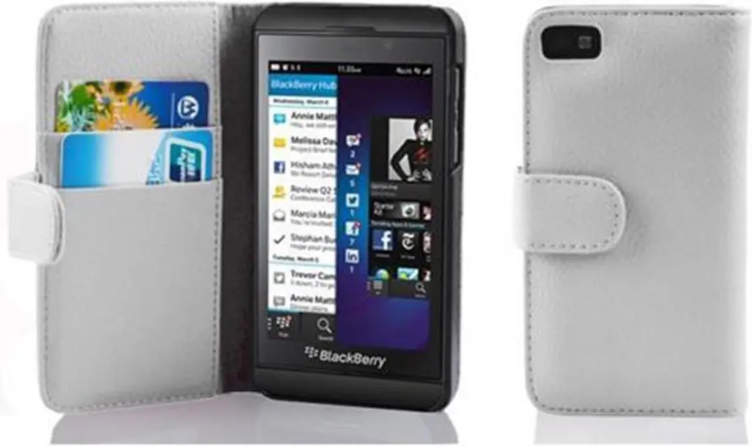 Cadorabo Hoesje geschikt voor Blackberry Z10 in MAGNESIUM WIT