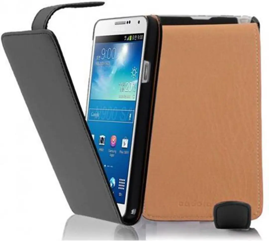 Cadorabo Hoesje geschikt voor Samsung Galaxy NOTE 3 in KAVIAAR ZWART