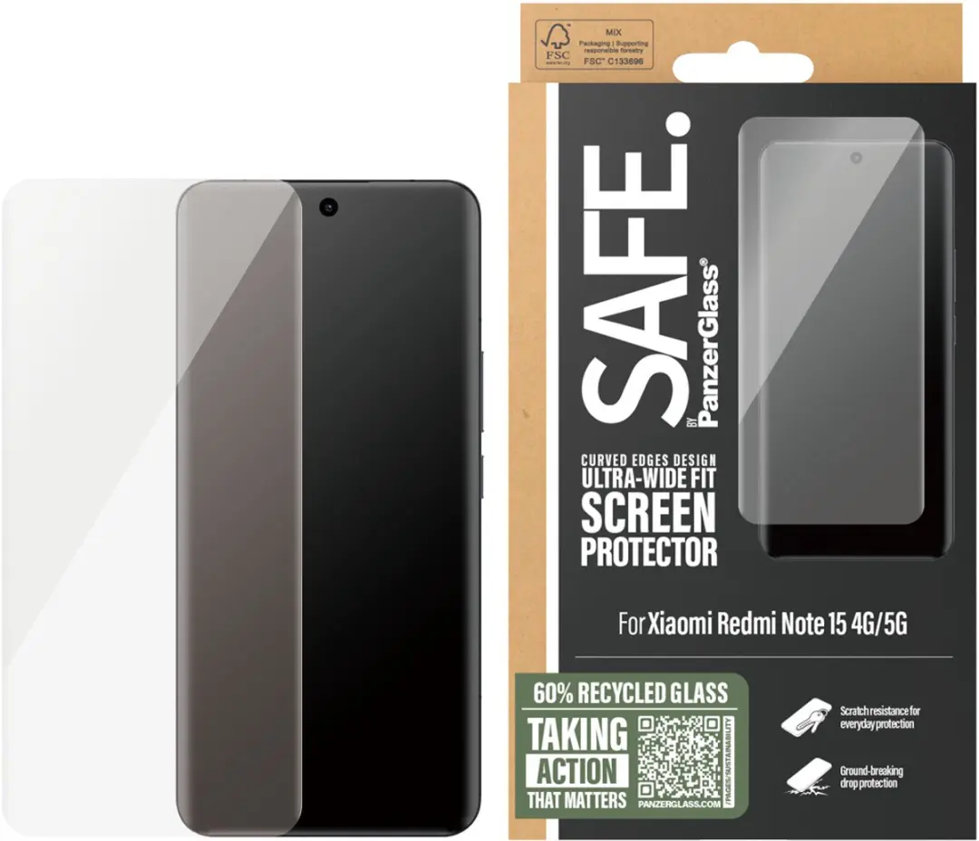PanzerGlass SAFE SA22448 Screenprotector - Redmi Note 15 5G - afbeelding 6 van 6