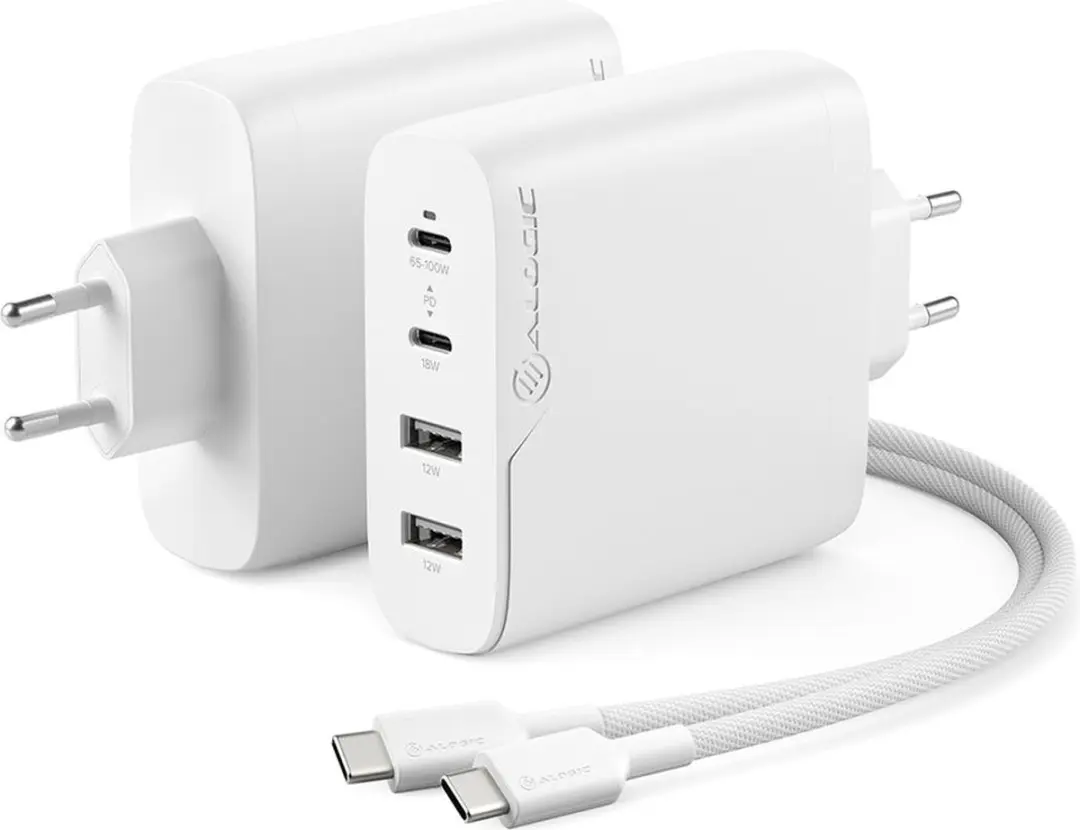 Alogic 4X100 USB-lader 100W - Wit - afbeelding 5 van 6