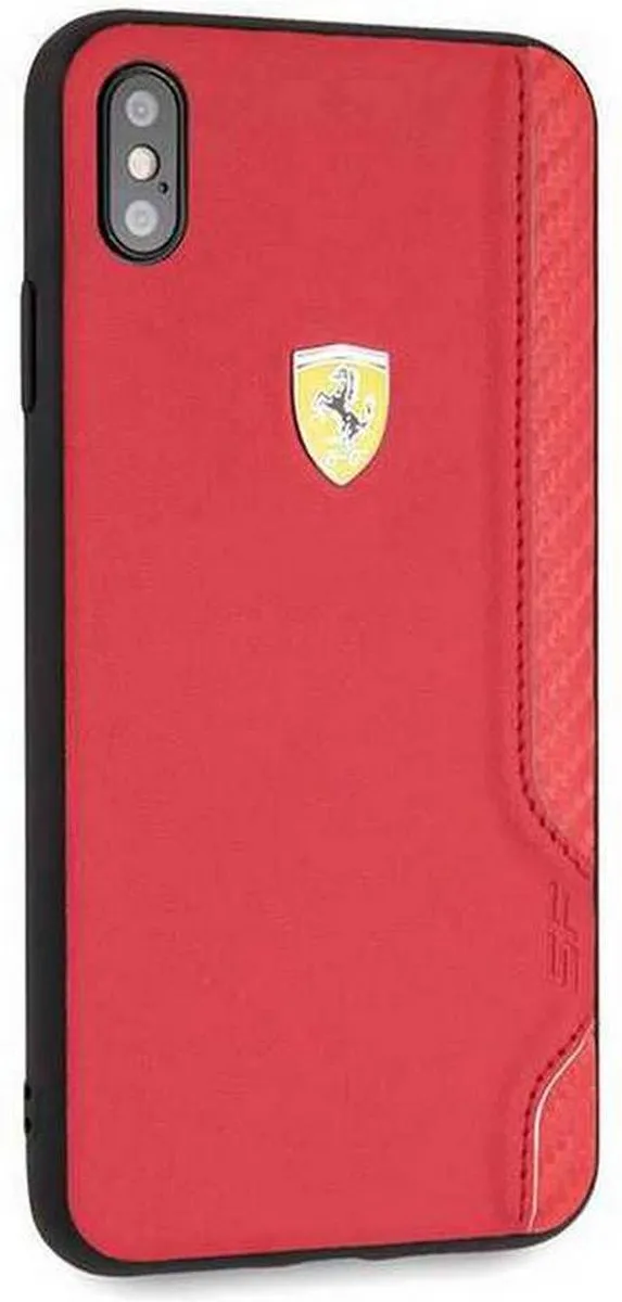 Ferrari On-Track Rubber Soft Back Case - iPhone XS Max - Rood