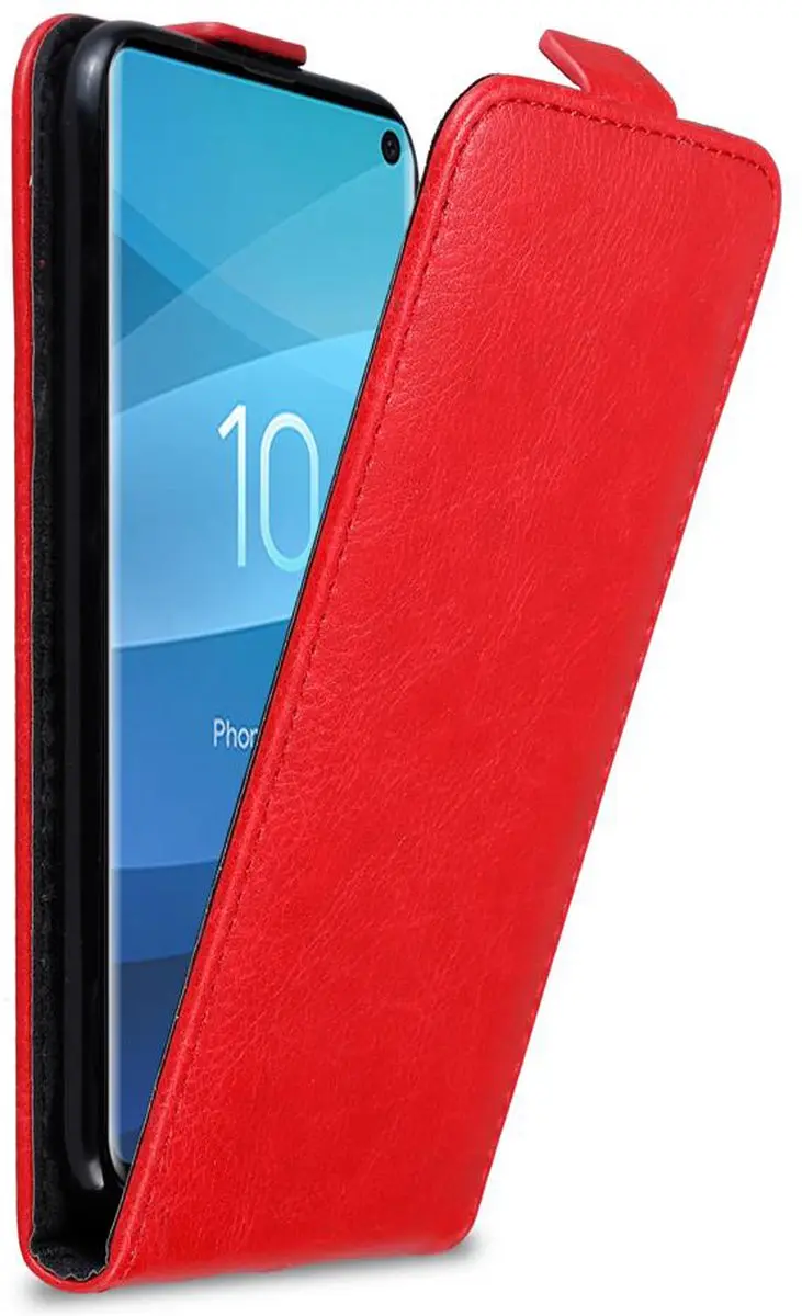 Cadorabo Hoesje geschikt voor Samsung Galaxy S10 4G in APPEL ROOD
