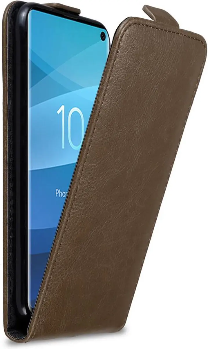Cadorabo Hoesje geschikt voor Samsung Galaxy S10 4G in KOFFIE BRUIN