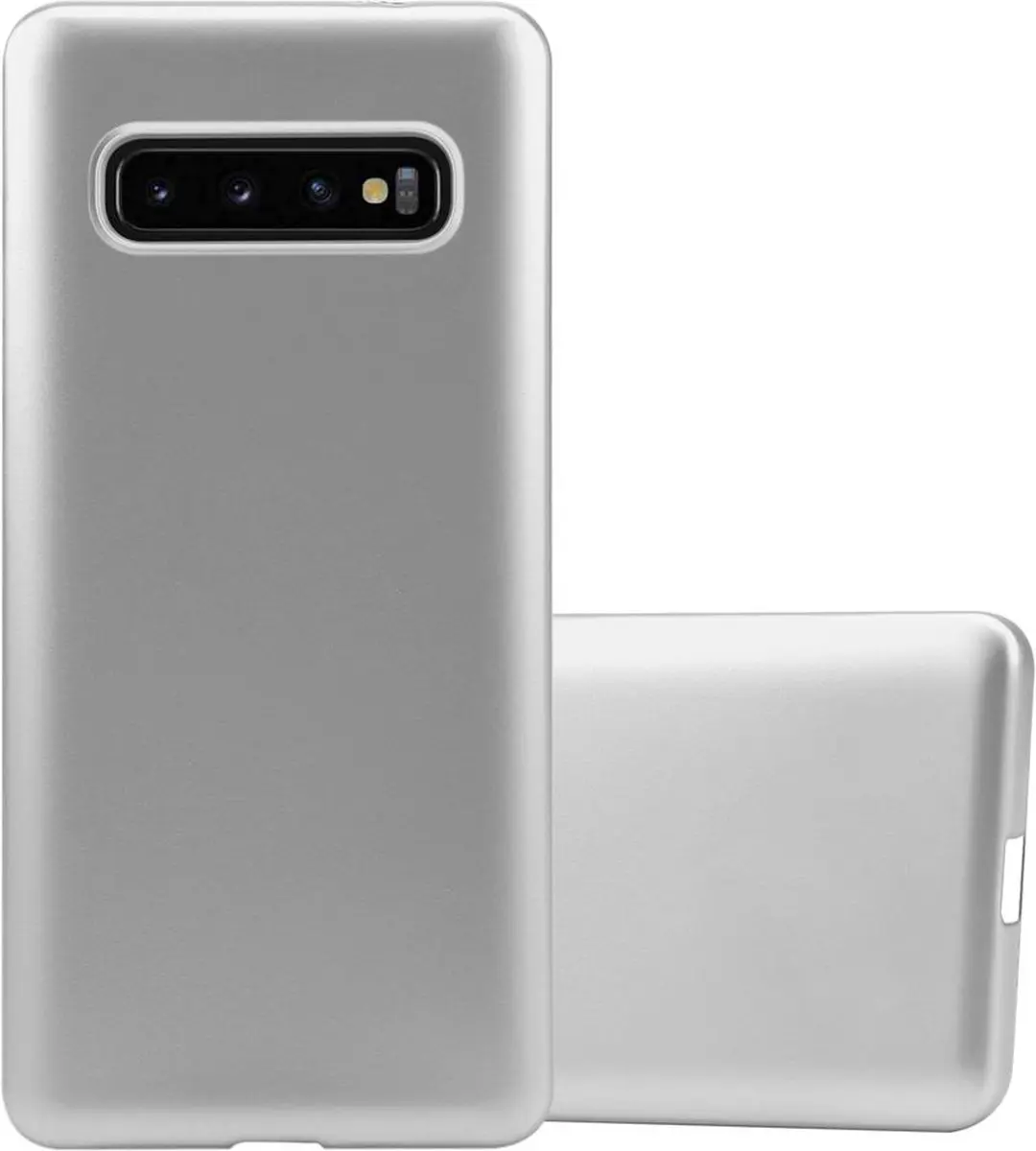 Cadorabo Hoesje geschikt voor Samsung Galaxy S10 4G in METALLIC ZILVER