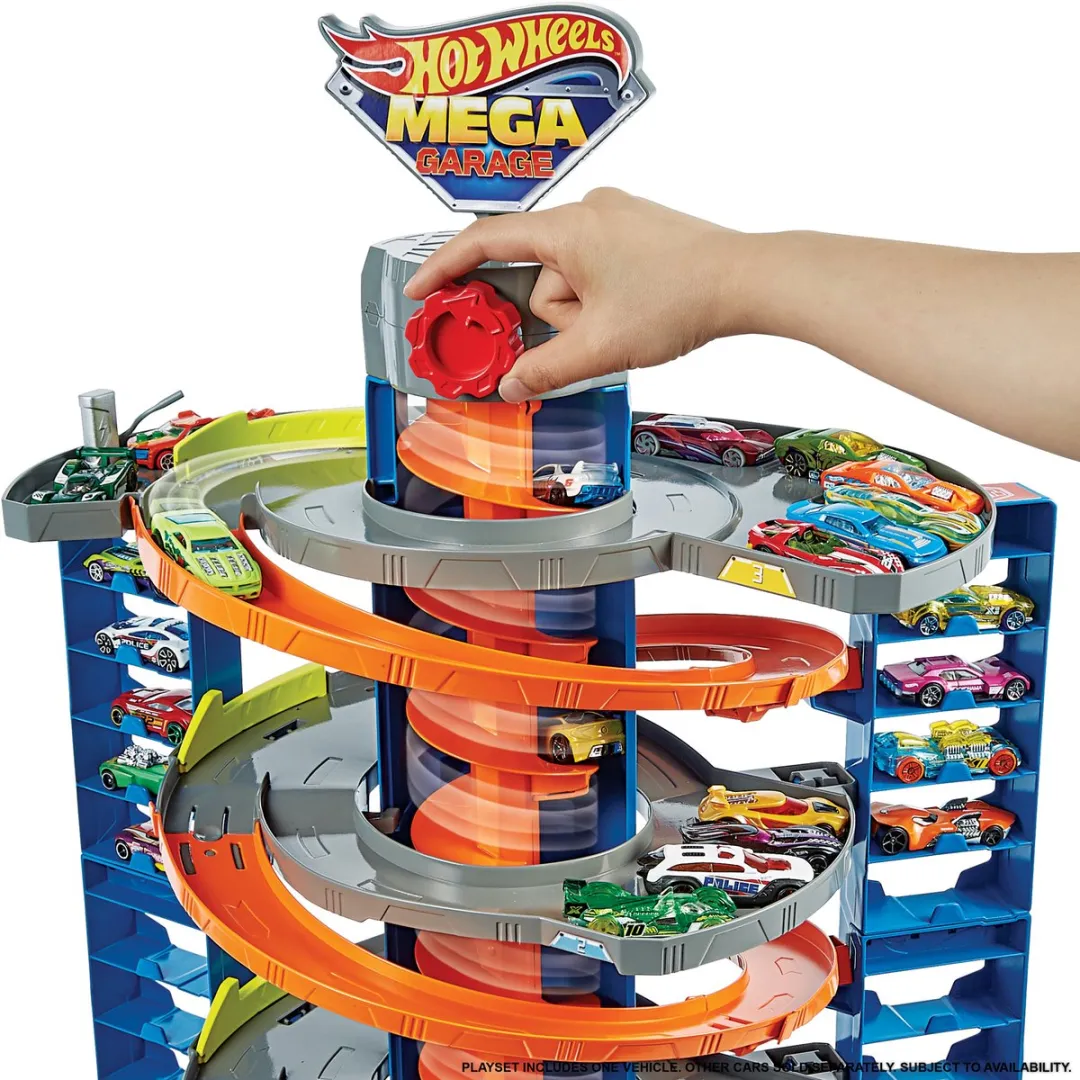 Hot Wheels City Mega Garage GTT95 - Racebaan - Meerkleurig