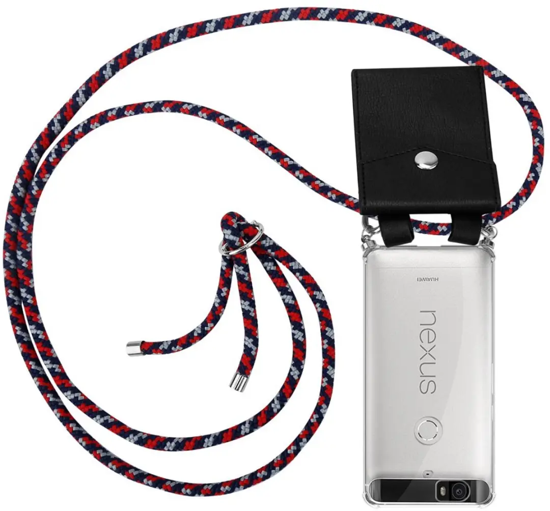 Cadorabo Hoesje geschikt voor Huawei Google NEXUS 6P in ROOD BLAUW WIT