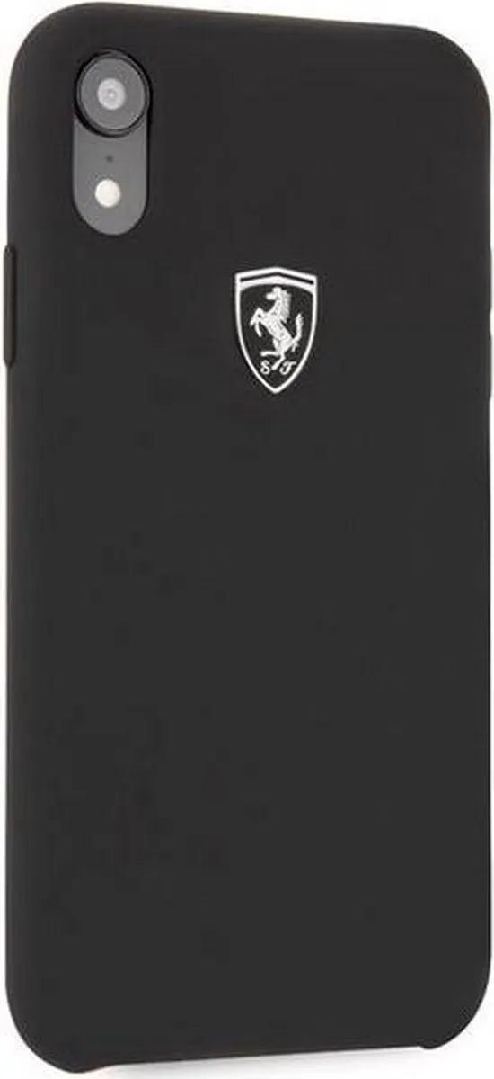 Ferrari Off-Track Silicone Hoes iPhone XR - Zwart