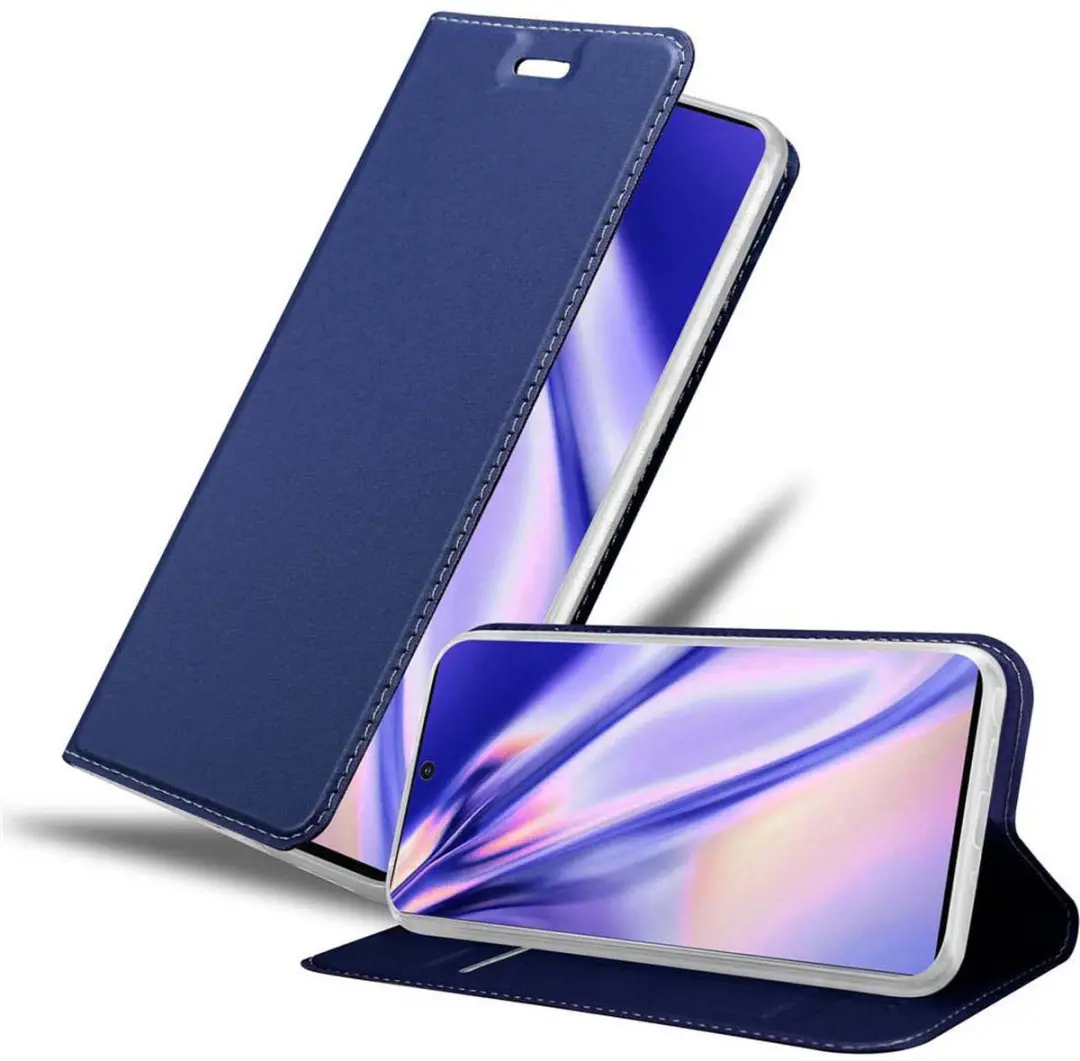 Cadorabo Hoesje geschikt voor Samsung Galaxy NOTE 10 in CLASSY DONKER BLAUW