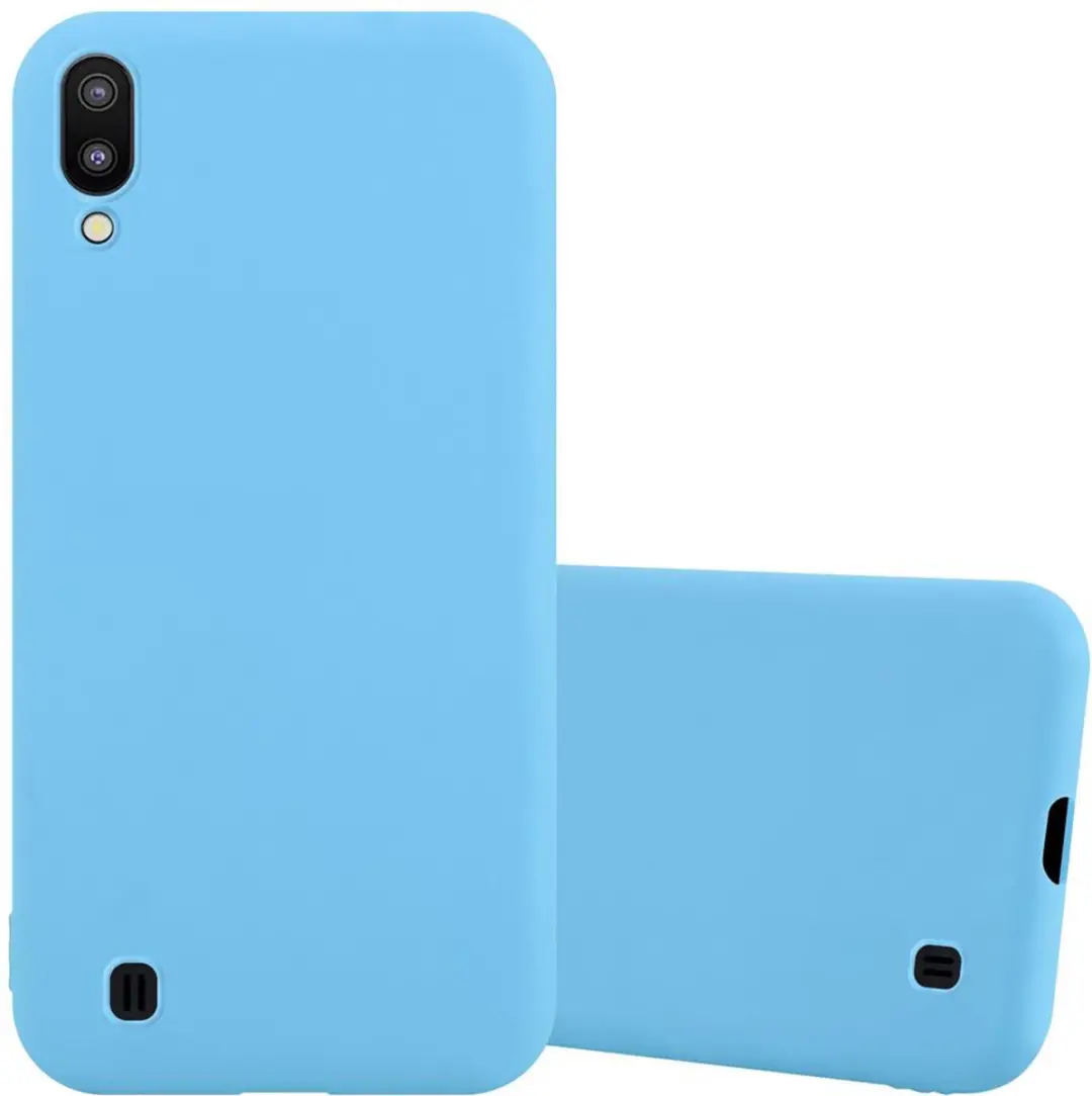 Cadorabo Hoesje geschikt voor Samsung Galaxy A10 / M10 in CANDY BLAUW