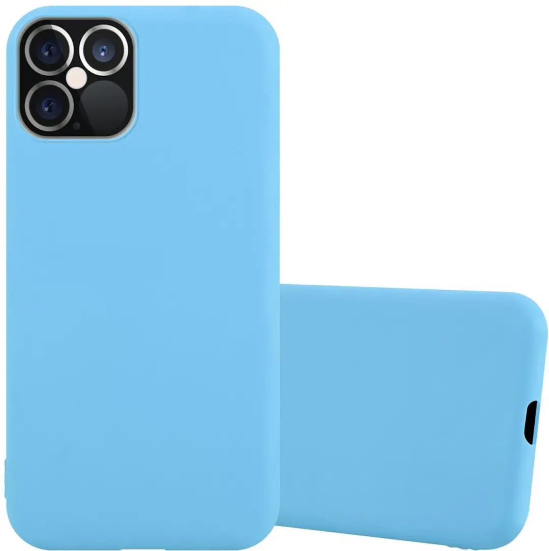 Cadorabo Hoesje geschikt voor Apple iPhone 12 PRO MAX in CANDY BLAUW
