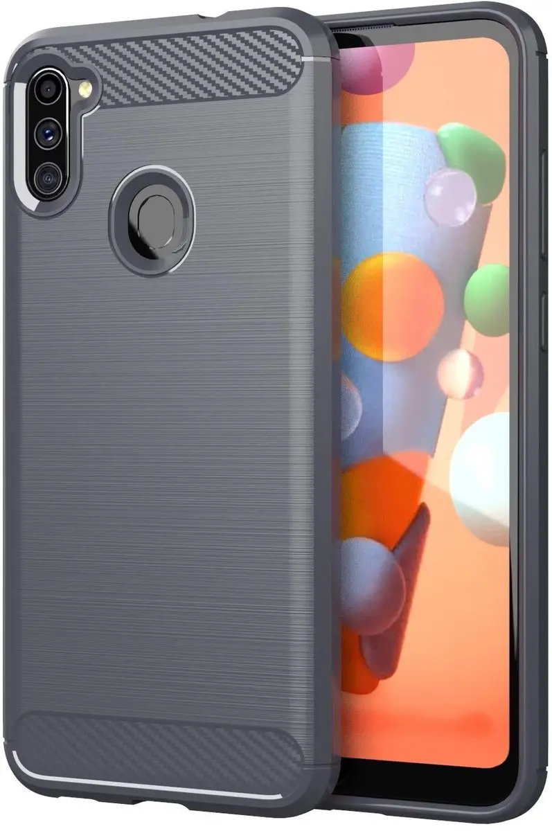 Cadorabo Hoesje geschikt voor Samsung Galaxy A11 / M11 in BRUSHED GRIJS