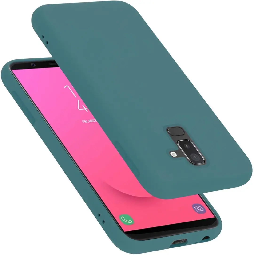 Cadorabo Hoesje geschikt voor Samsung Galaxy A6 PLUS 2018 in LIQUID GROEN