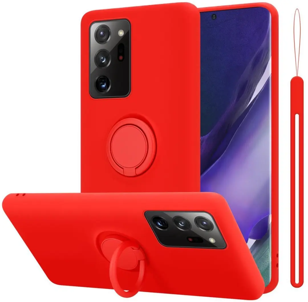 Cadorabo Hoesje geschikt voor Samsung Galaxy NOTE 20 ULTRA in LIQUID ROOD
