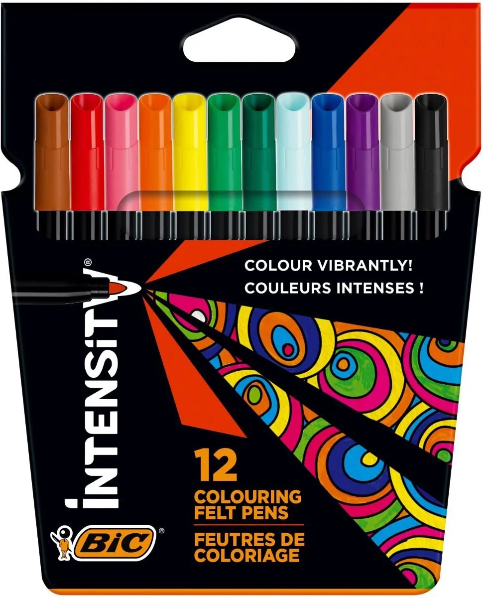 Bic Wereldkaart om te Krassen - 12 Stuks - Blauw
