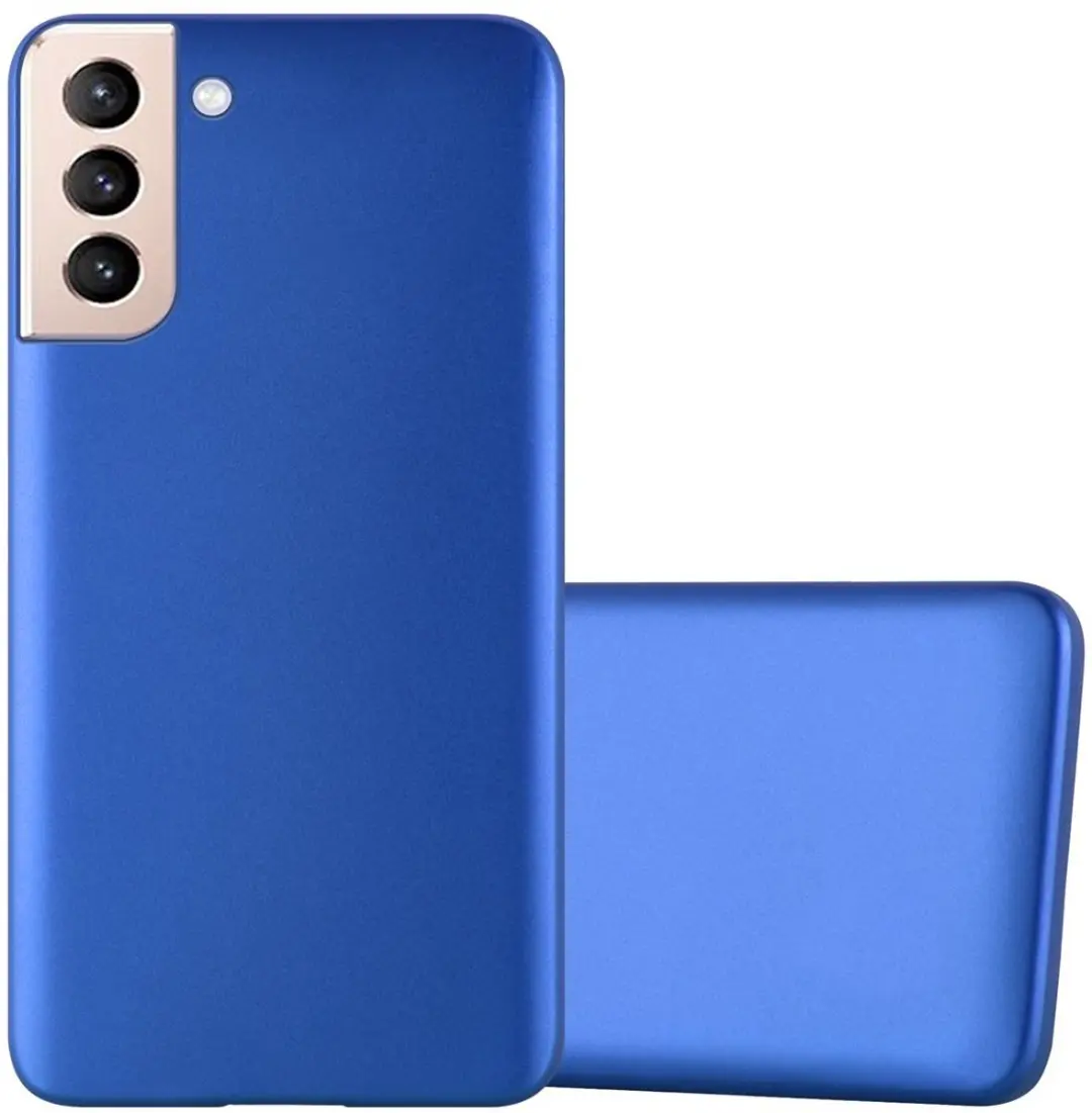 Cadorabo Hoesje geschikt voor Samsung Galaxy S21 PLUS in METAAL BLAUW