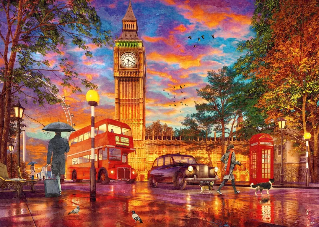 Ravensburger Zonsondergang Parliament Square Londen Puzzel 1000 Stuks - afbeelding 2 van 6