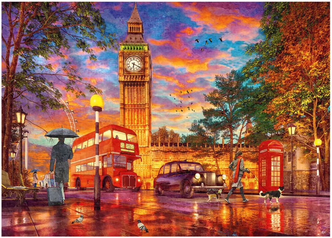 Ravensburger Zonsondergang Parliament Square Londen Puzzel 1000 Stuks - afbeelding 5 van 6