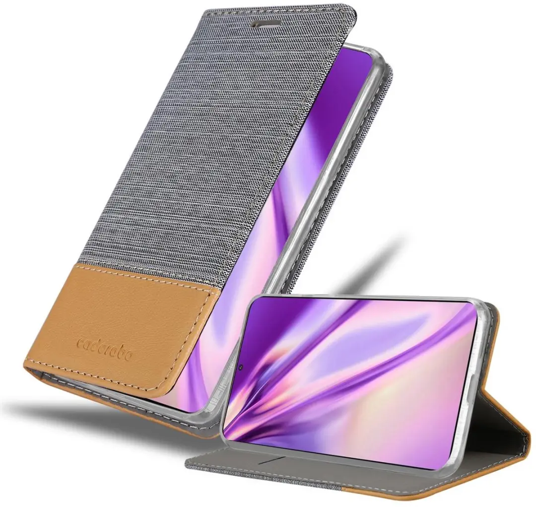Cadorabo Hoesje geschikt voor Samsung Galaxy S21 PLUS in LICHTGRIJS BRUIN