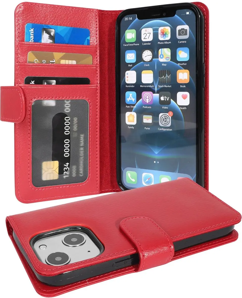 Cadorabo Hoesje geschikt voor Apple iPhone 13 MINI in INFERNO ROOD