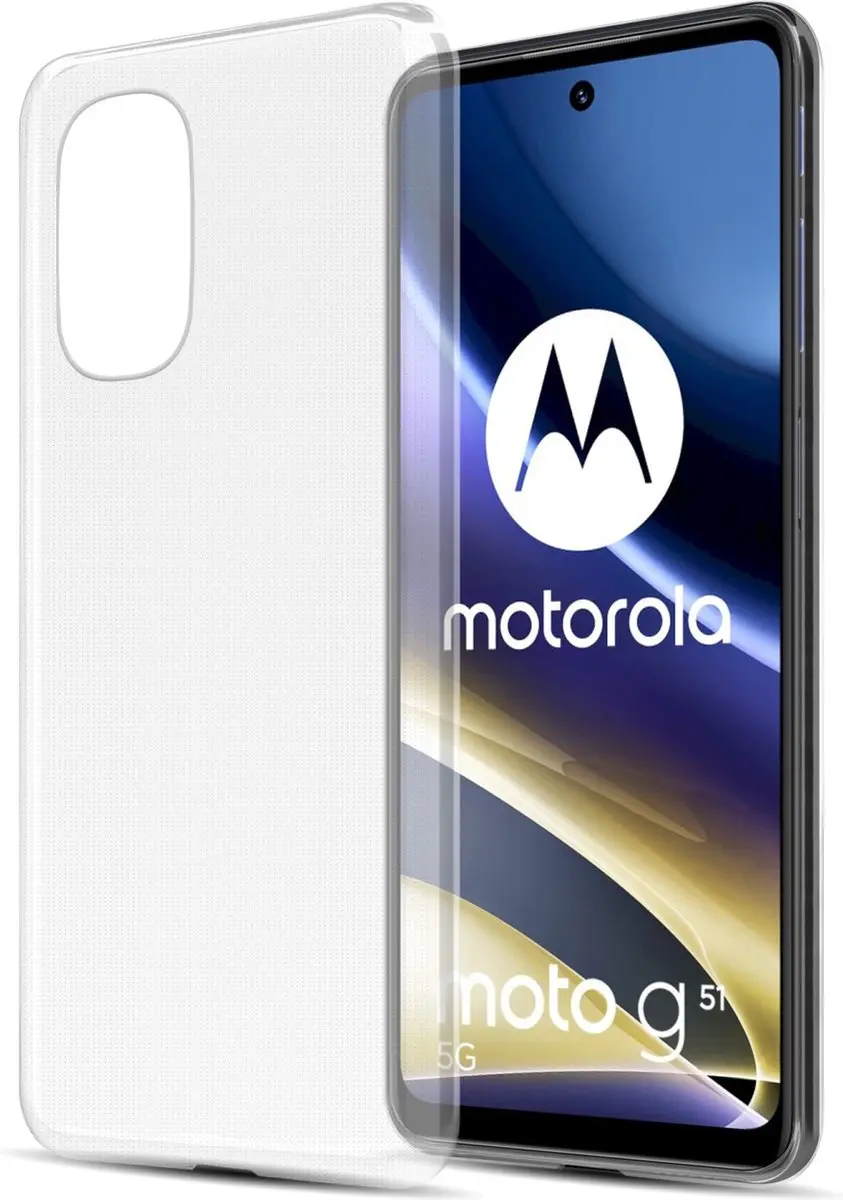 Cadorabo Hoesje geschikt voor Motorola MOTO G51 5G in VOLLEDIG TRANSPARANT