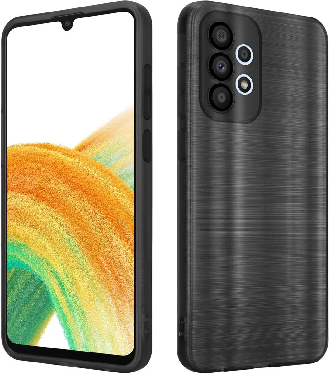 Cadorabo Hoesje geschikt voor Samsung Galaxy A33 5G in Brushed Zwart