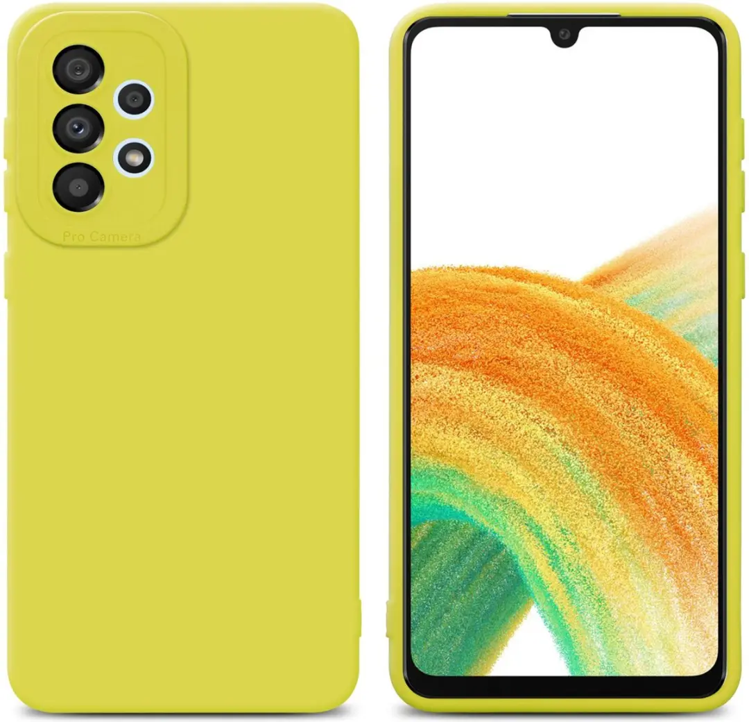 Cadorabo Hoesje geschikt voor Samsung Galaxy A52 (4G / 5G) / A52s in FLUID GEEL