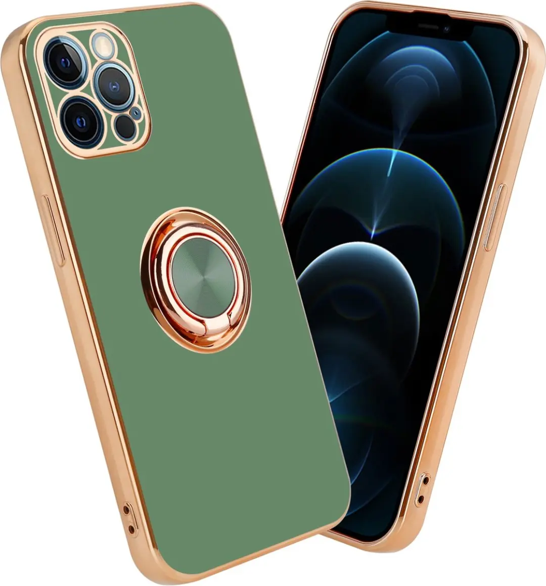 Cadorabo Hoesje geschikt voor Apple iPhone 12 PRO MAX in Glossy Licht Groen